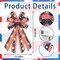 LED 4th of July Bows for Wreath, Patriotic Wreath Bows LED Red Blue Burlap Bows American Flags Bow with LED Lights Memorial Day Farmhouse Craft Bows for Front Door Decorations